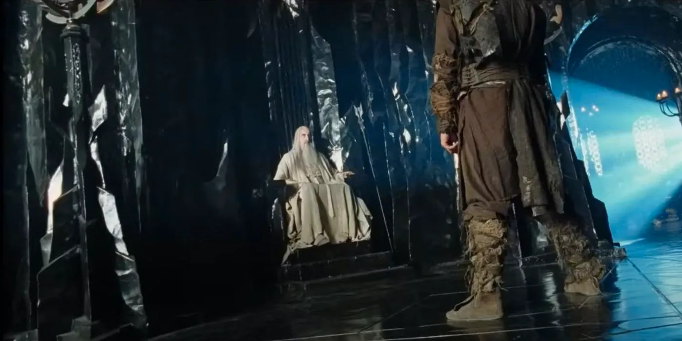 The Dunlending leader with Saruman in Lord of the Rings: The Two Towers Image