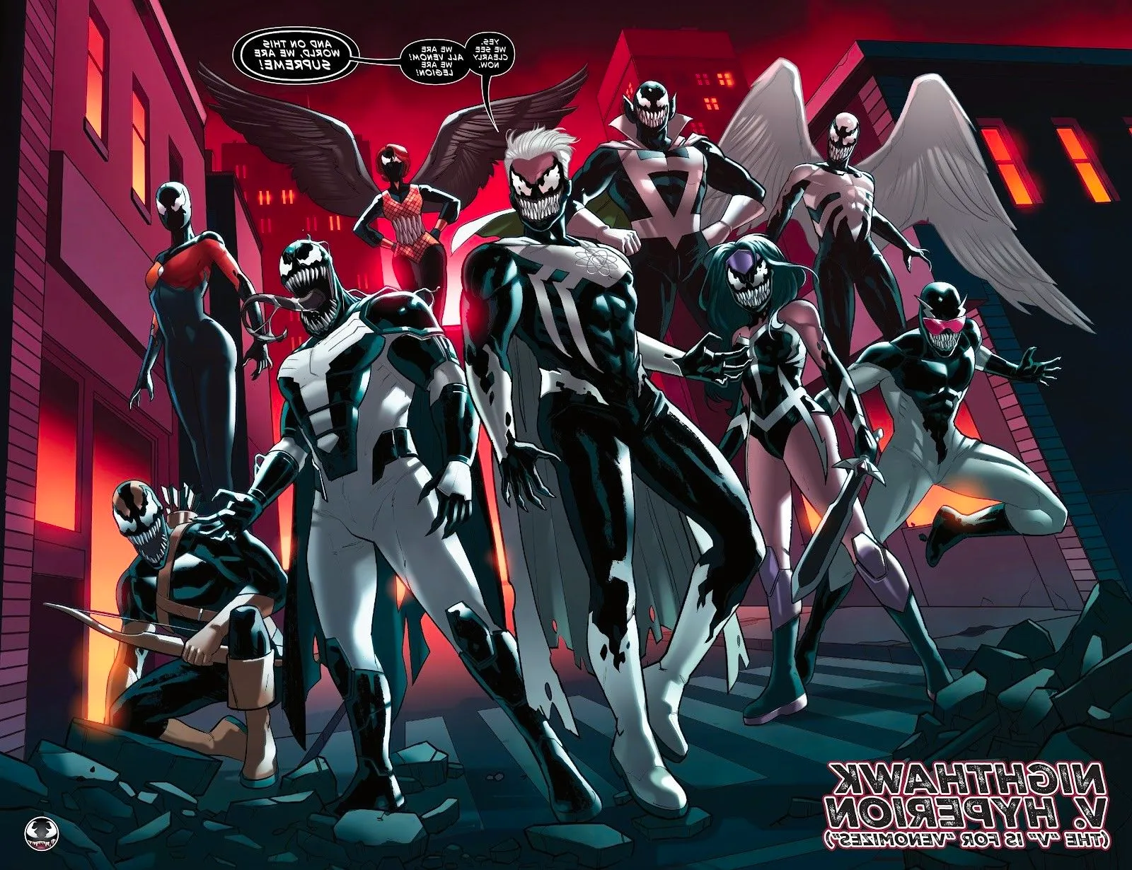 THE ENTIRE SQUADRON SUPREME ARE VENOMIZED BY VENOM Image