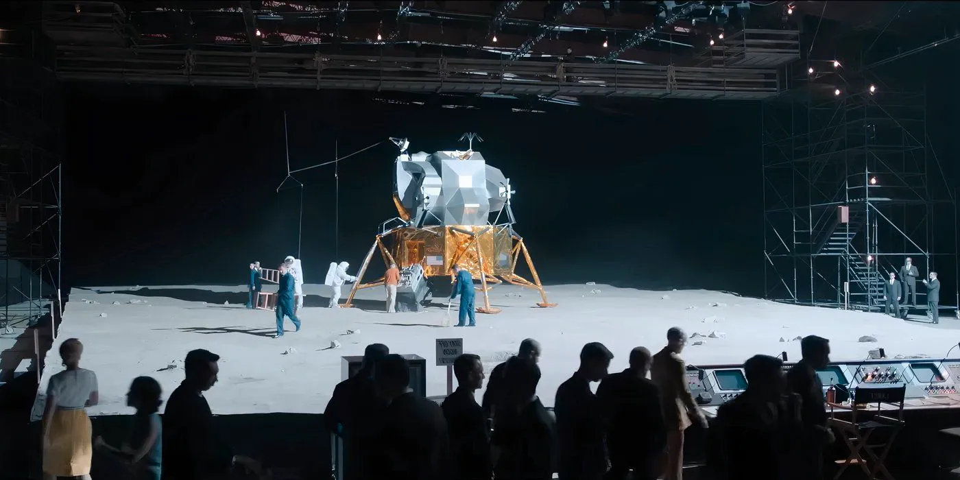 The faked moon landing from Fly Me to the Moon Image