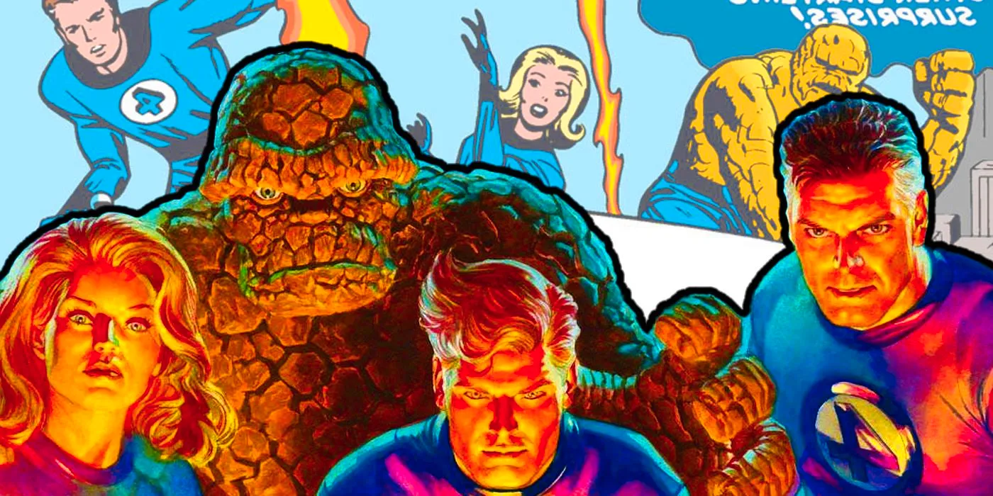 The Fantastic Four in Marvel Comics with the cover of 1962's Fantastic Four #3 Image