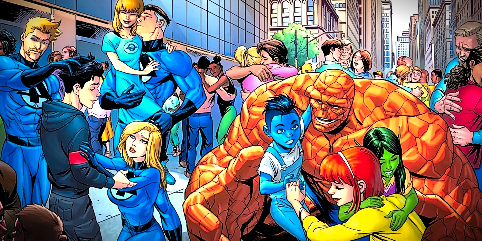 The Fantastic Four reunite as a family in Marvel Comics Image