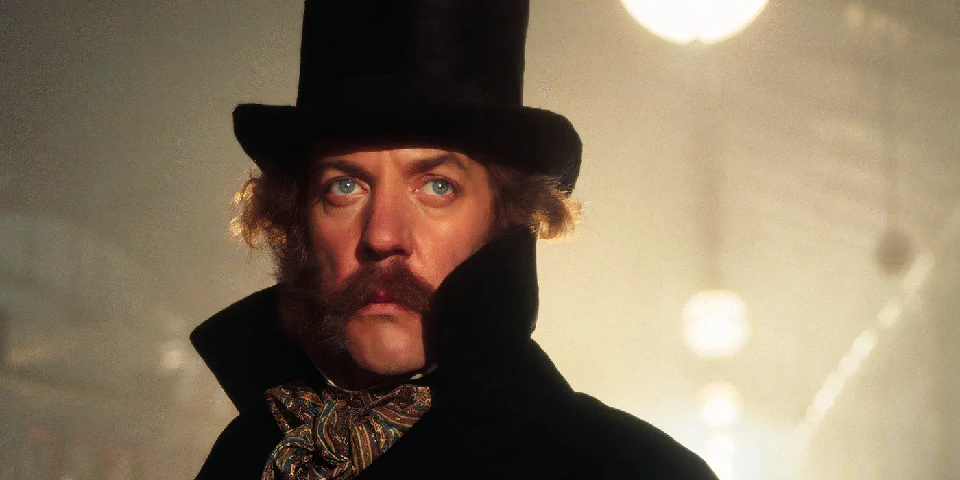 The First Great Train Robbery (1978) Donald Sutherland Plays Robert Agar with a top hat and a moustache  Image