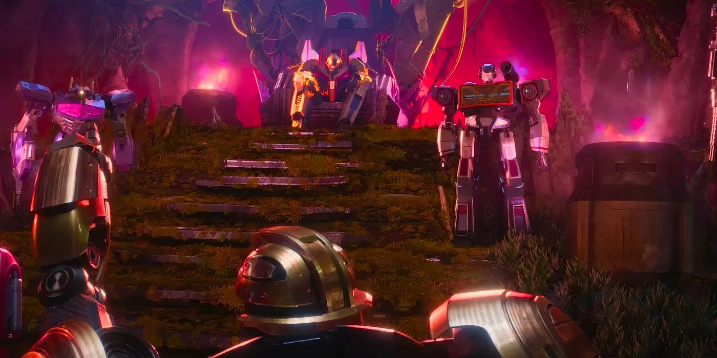 The first group of Decepticons gather in Transformers One Image