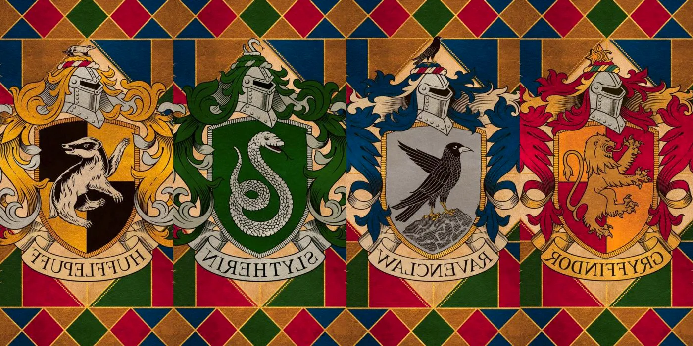 The four Hogwarts House Crests in the Harry Potter series Image