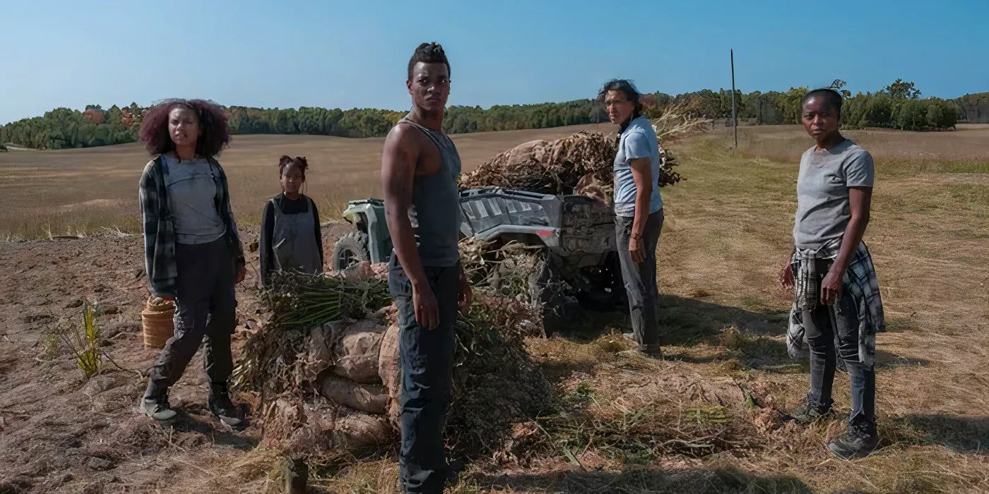 The Freeman family stands on their land in 40 Acres Image