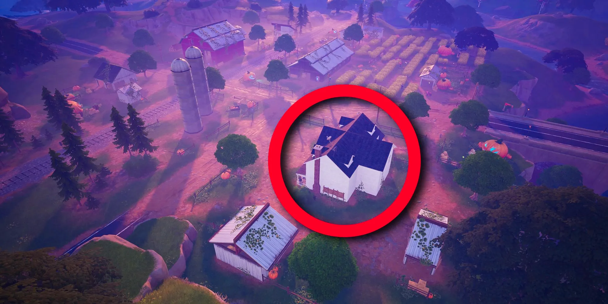 The house that Billy is located inside at Freaky Fields on the Fortnite map Image