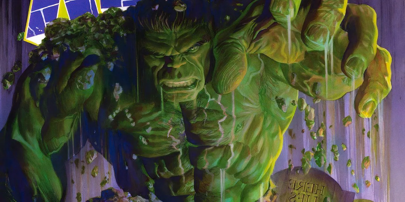 The Immortal Hulk bursting from a grave. Image