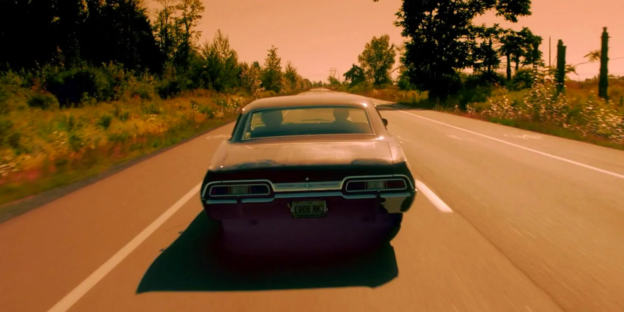 The Impala rides into the sunset in Supernatural's penultimte episode inherit the Earth Image