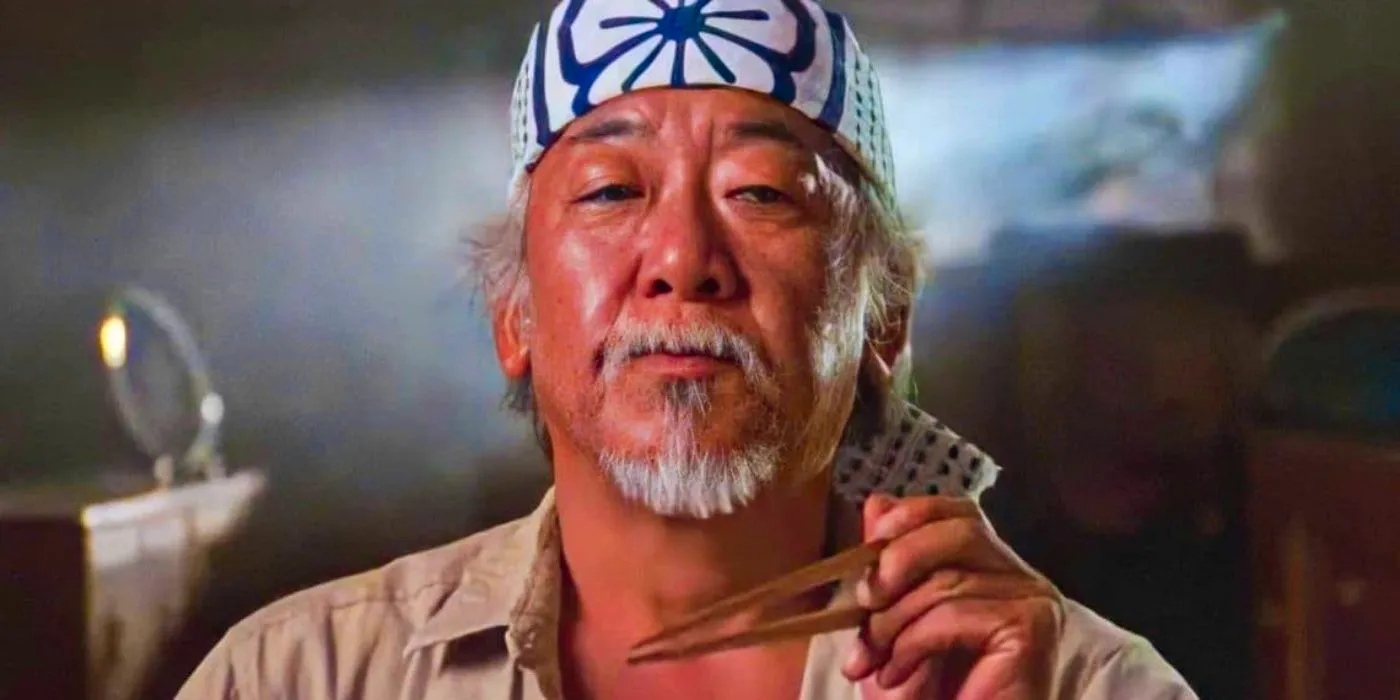 The Karate Kid: Mr. Miyagi with chopsticks  Image