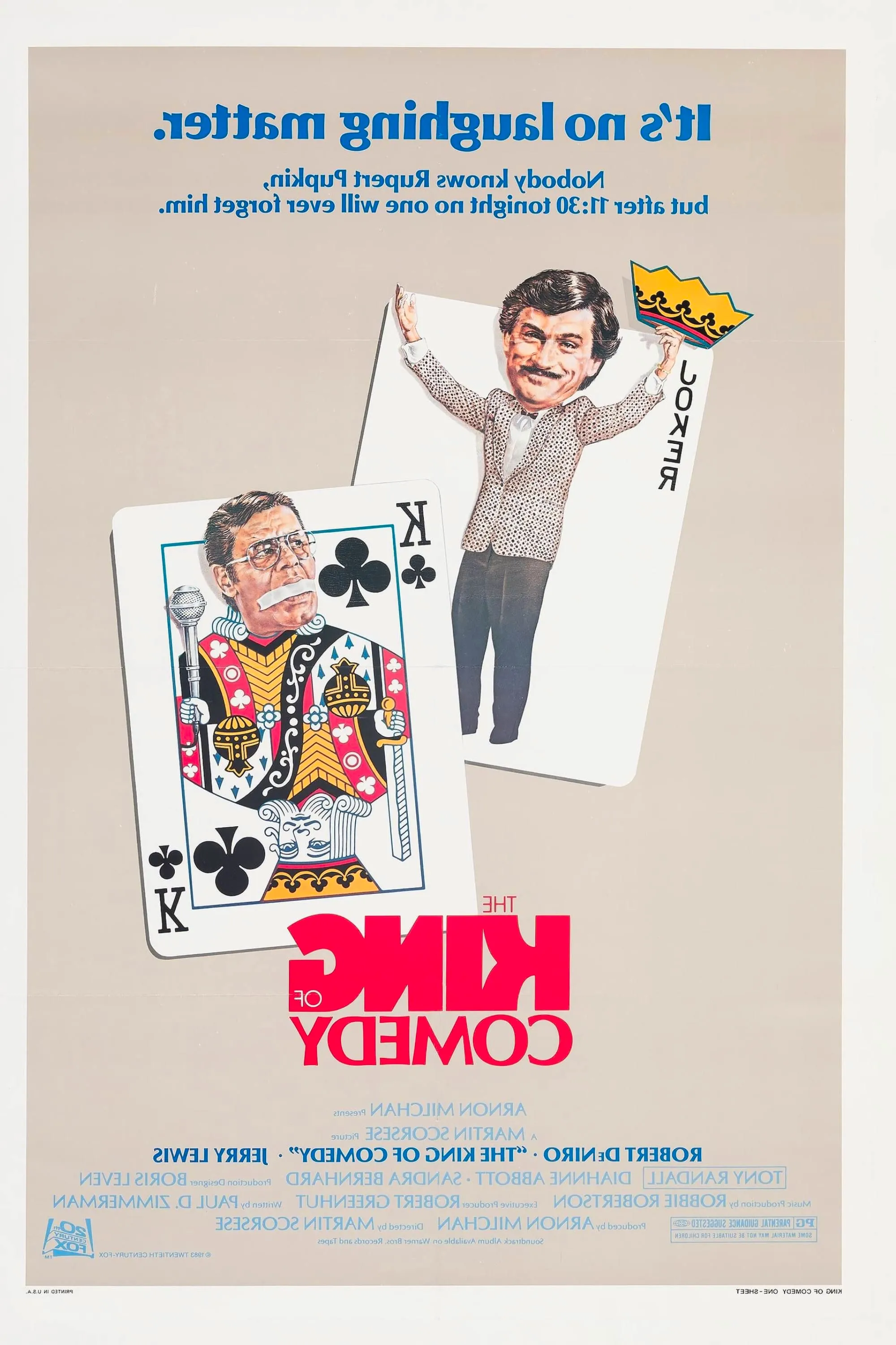 The King of Comedy (1982) - Poster Image