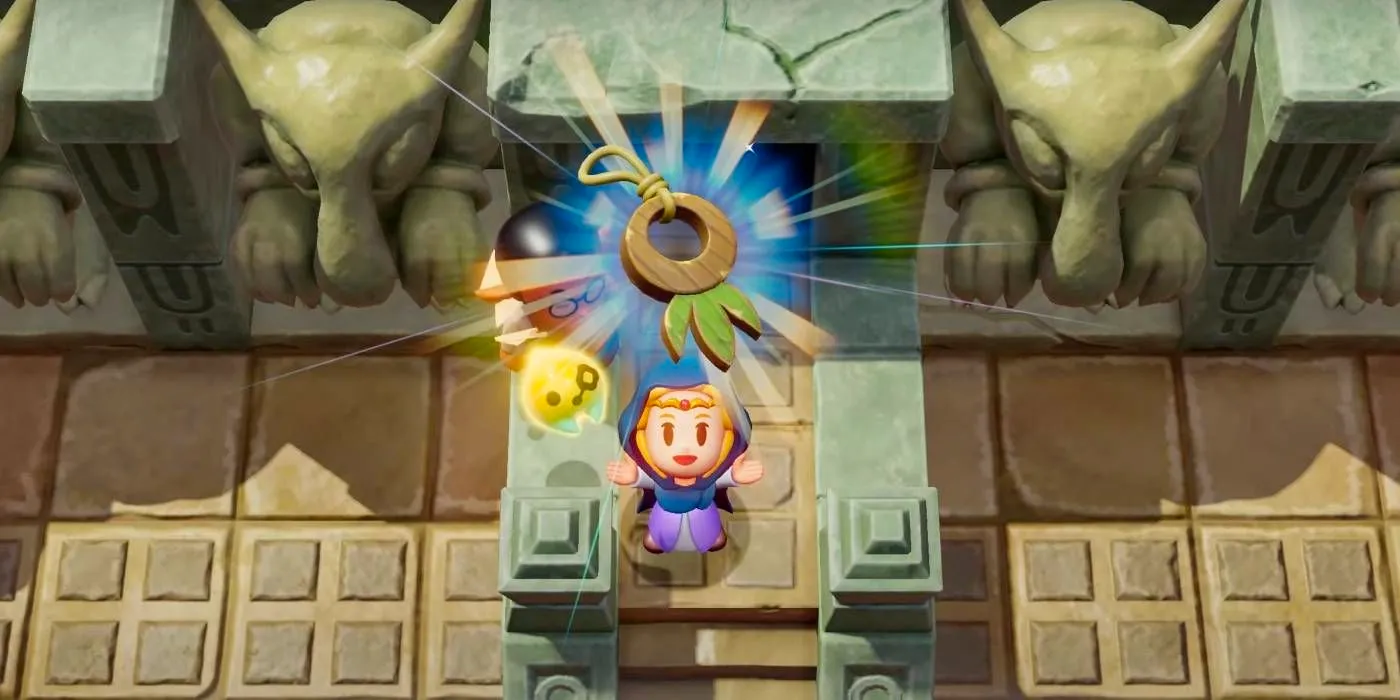 The Legend of Zelda: Echoes of Wisdom Zelda getting Ancient Charm Accessory for beating Smog boss Image