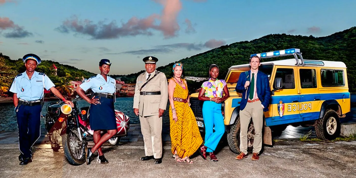 The main cast of Death in Paradise Image