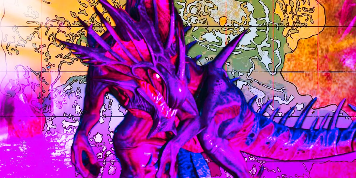 The map of ASA Aberration behind a screaming Reaper. Image