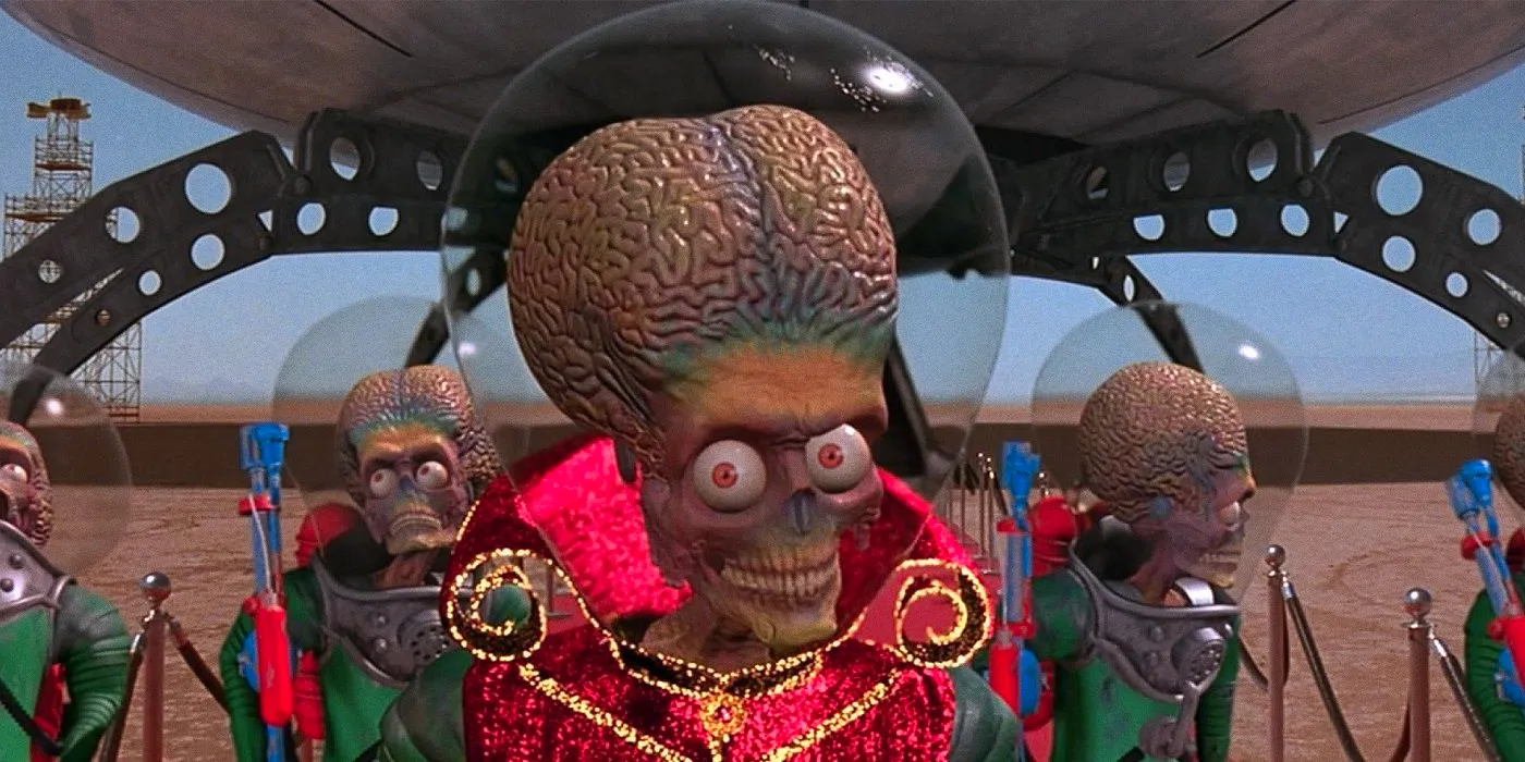 The Martian ambassador looks on in Mars Attacks! Image