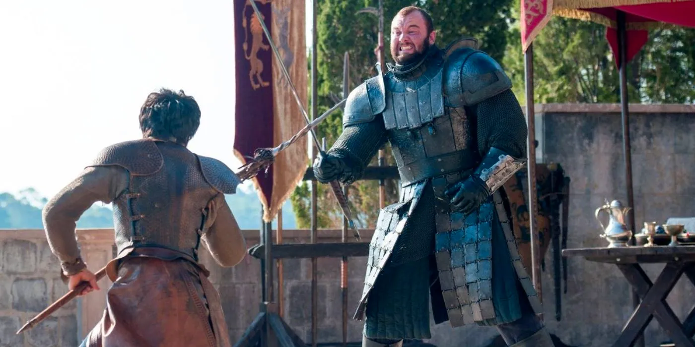 The Mountain fighting Oberyn Martell in Game of Thrones  Image