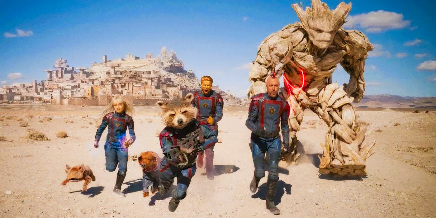 The new Guardians of the Galaxy team on a mission in Vol. 3 Image