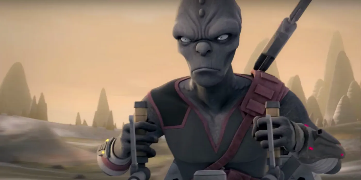 The Noghri Rukh on a speeder in Star Wars Rebels  Image