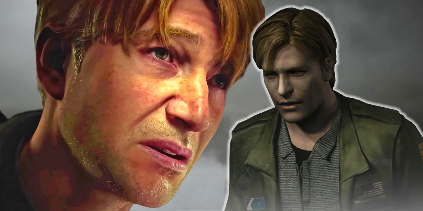 The original and updated versions of James Sunderland in Silent Hill 2. Image