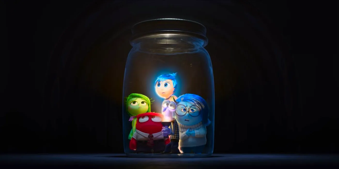 The original Emotions trapped in a glass jar in Inside Out 2 Image