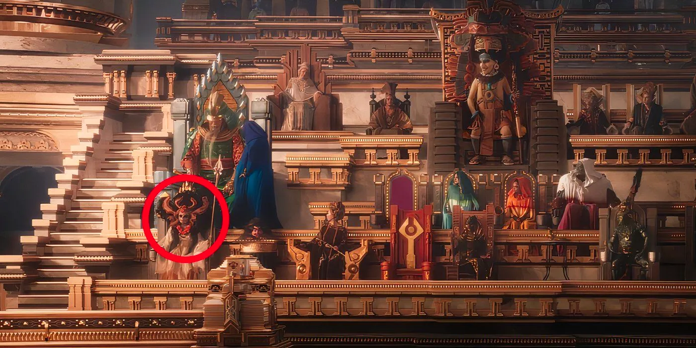 The Pantheon of MCU gods from Thor: Love and Thunder. Image