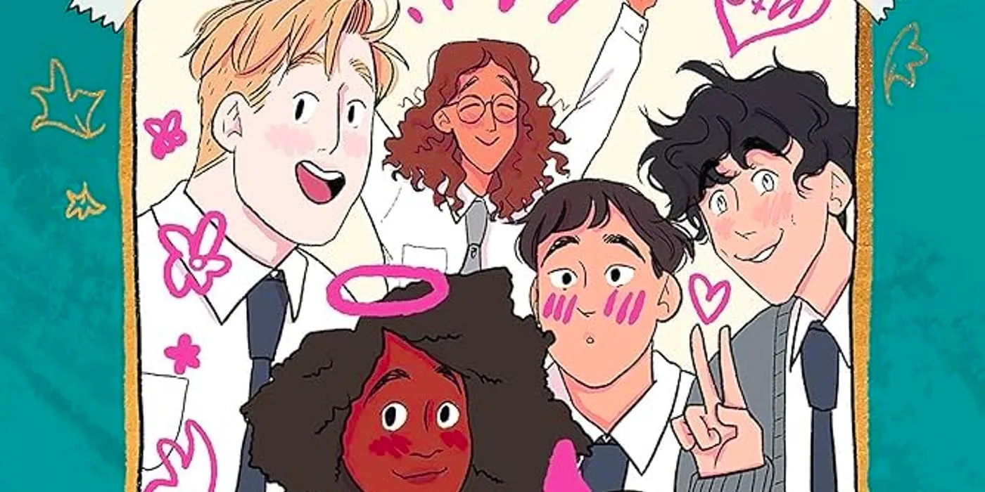 The Paris Squad from Heartstopper featuring Nick, Charlie, Elle, Tao and Tara (Artwork from The Heartstopper Yearbook by Alice Oseman) Image