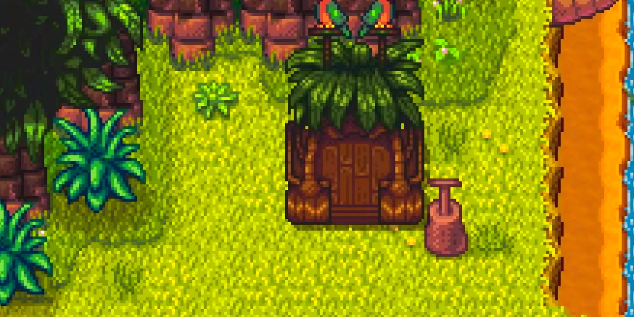 The Parrot Express lift on Ginger Island in Stardew Valley. Image