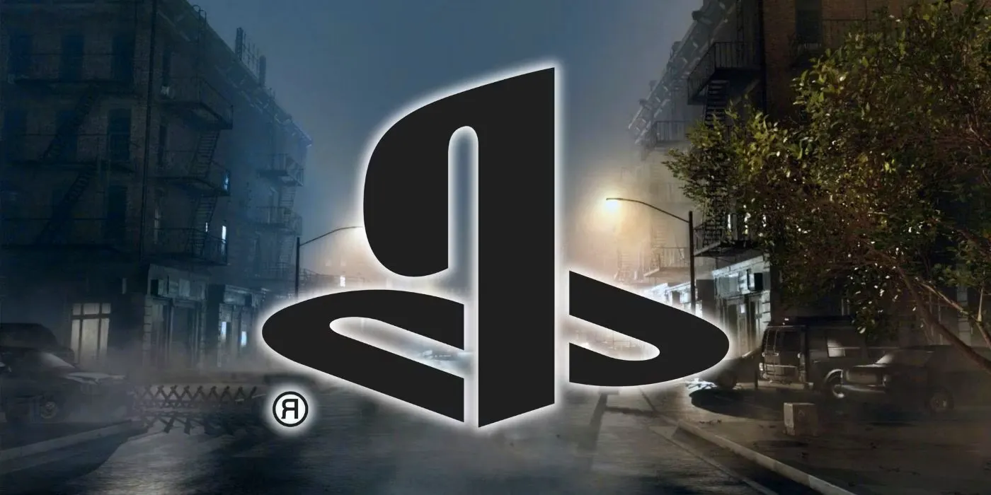 The PlayStation logo over an image from P.T. Image