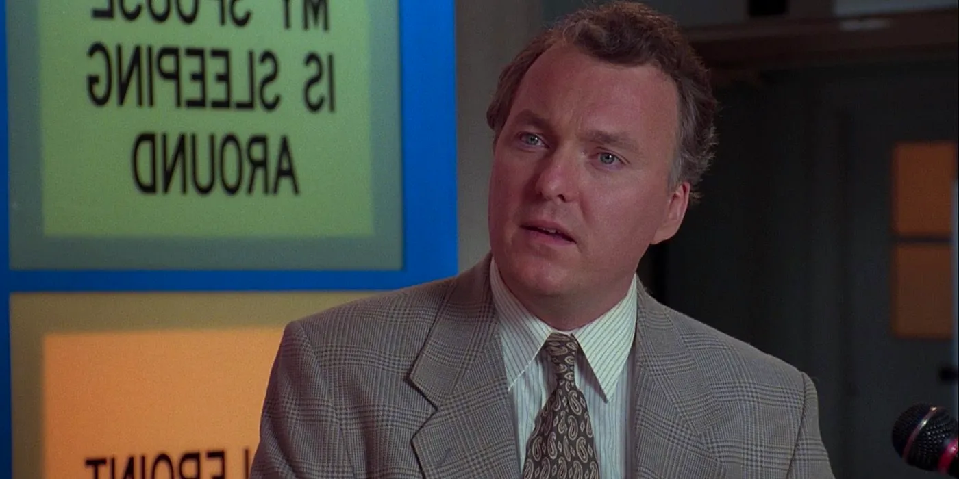 The principal (Jim Downey) amazed at Billy Madison's stupidity. Image