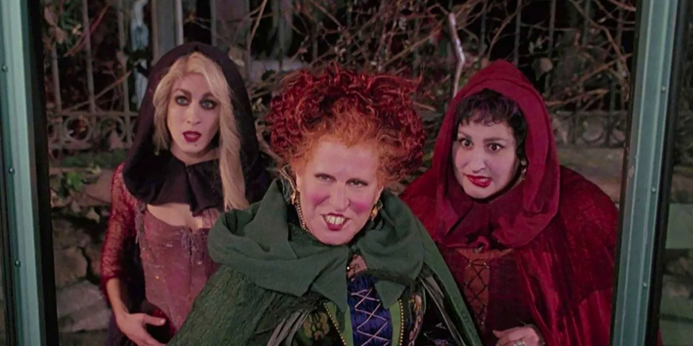 The Sanderson sisters discover a bus in Hocus Pocus Image