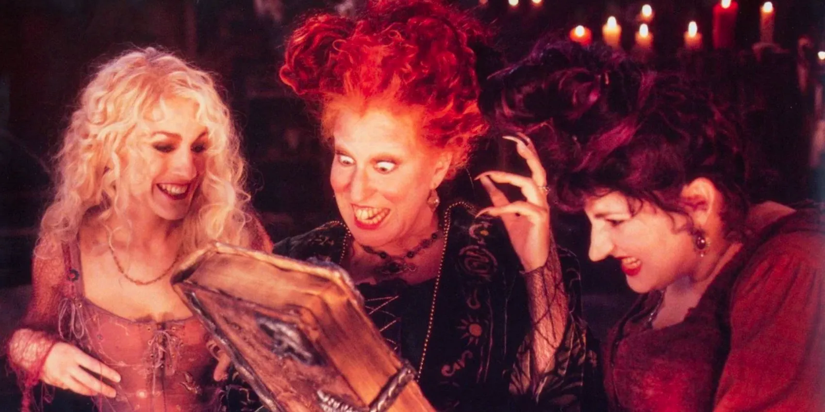 The Sanderson Sisters with the spellbook in Hocus Pocus Image