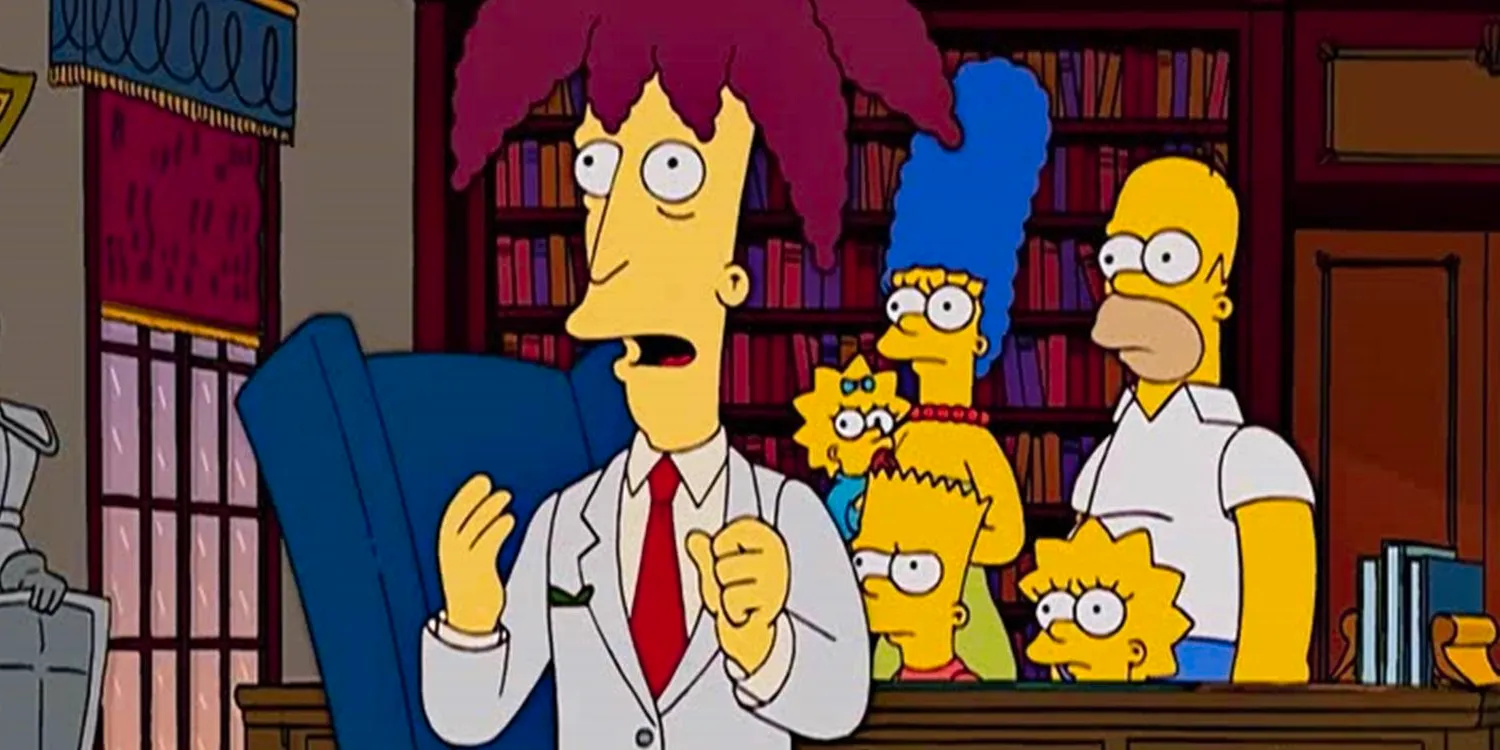 The Simpson family in Sideshow Bob's office in The Simpsons Image