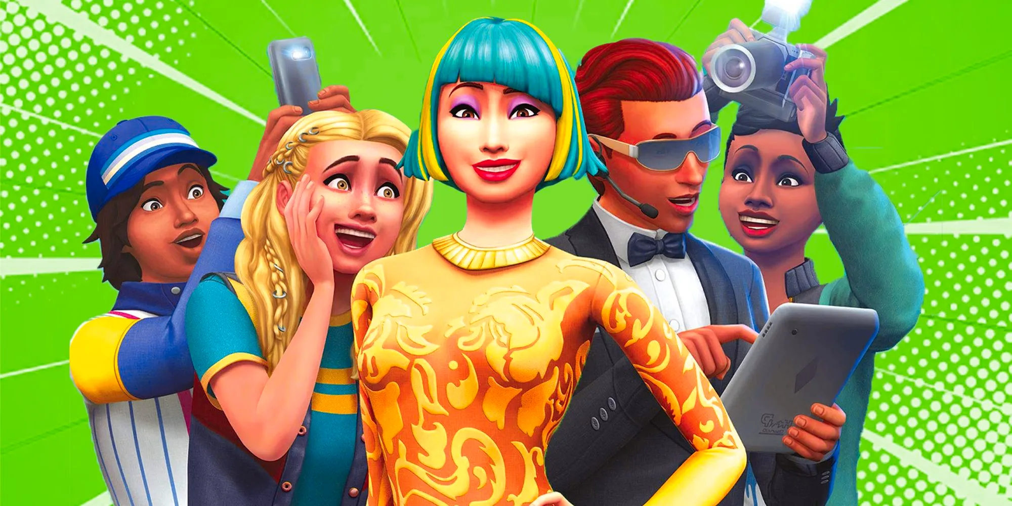 The Sims 4 - Get Famous - Celebrity surrounded by adoring fans Image