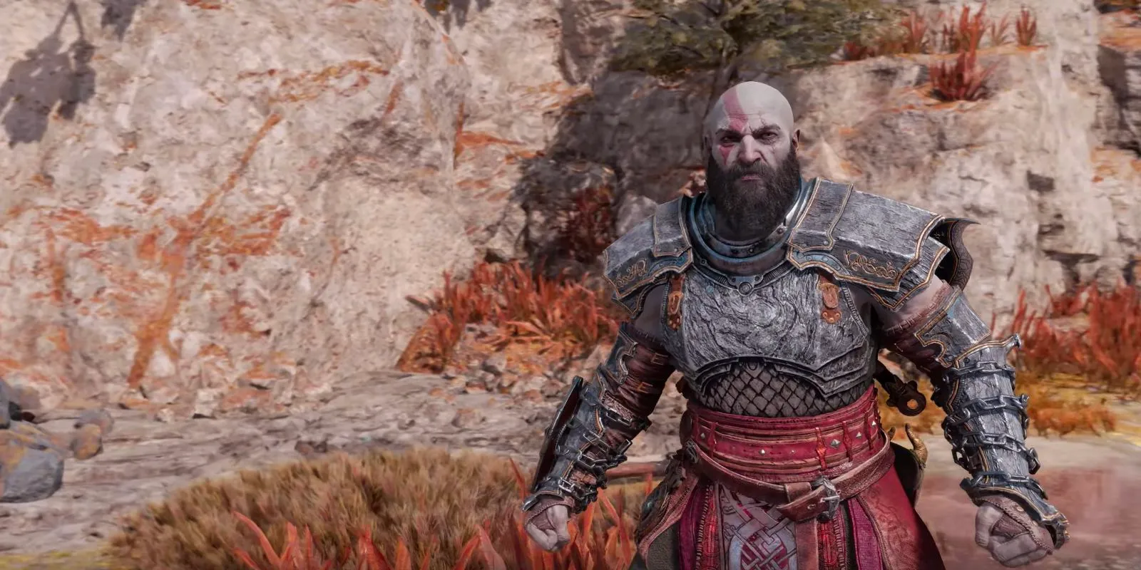 The Steinbjorn Set in God of War Ragnarok, worn by Kratos. Image