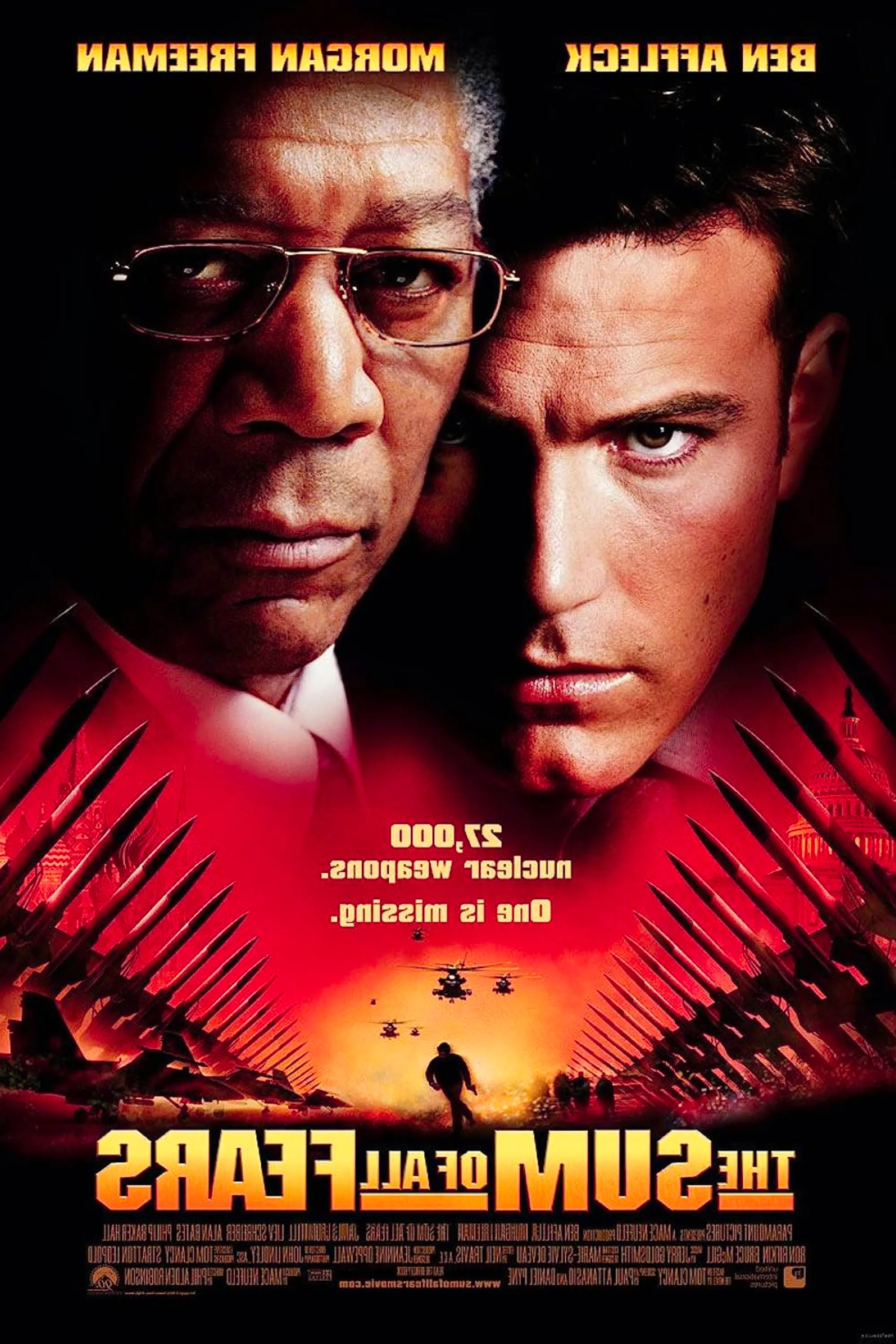 The Sum Of All Fears (2002) - Poster - Ben Affleck & Morgan Freeman Image