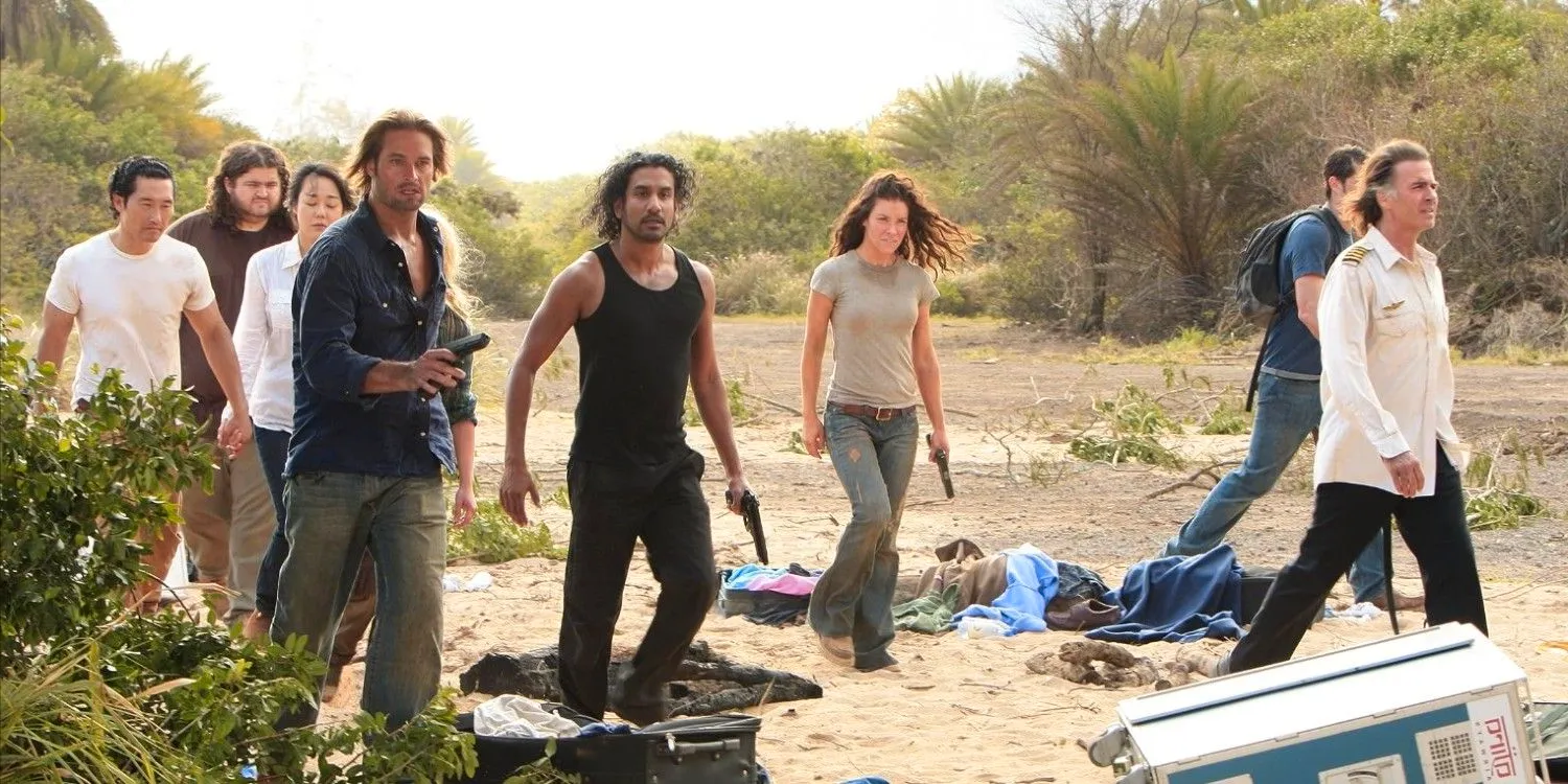 The survivors on the beach in Lost Image