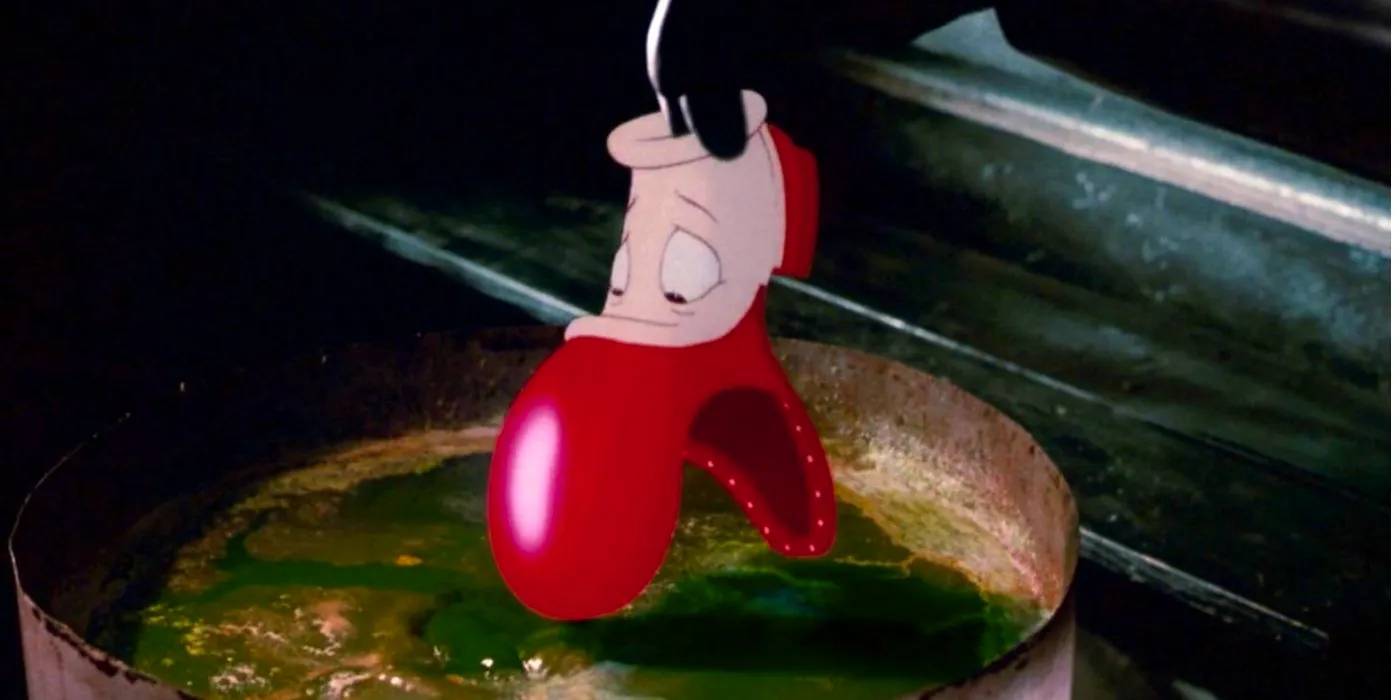 The toon shoe looks terrified in Who Framed Roger Rabbit  Image