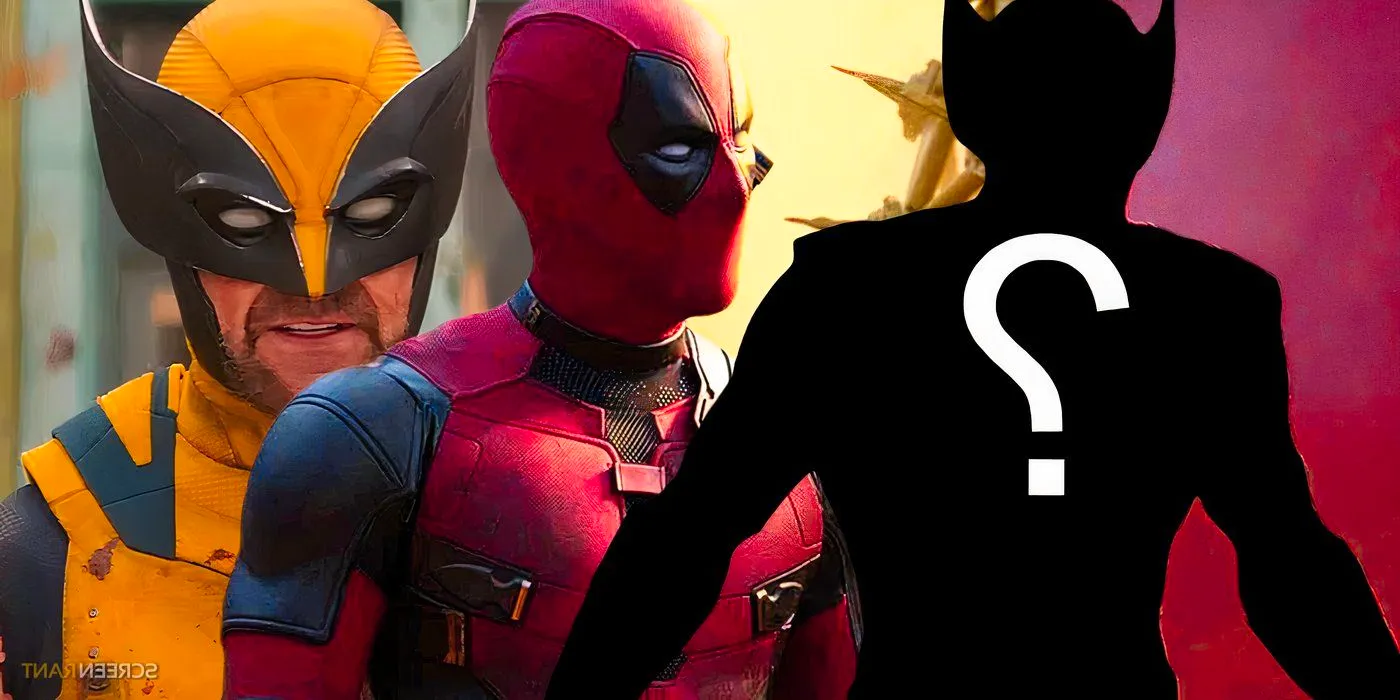 The Wolverine shadow with a question mark next to Deadpool and Wolverine in Deadpool & Wolverine Image