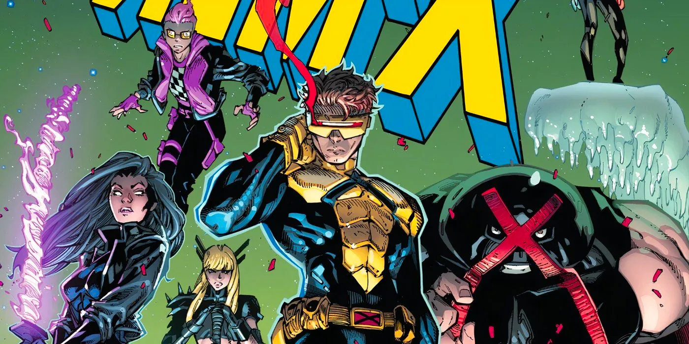 The X-Men standing together, led by Cyclops. Image