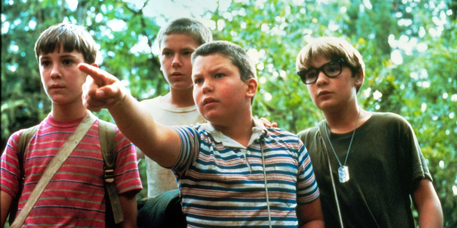 The young boys in a woods in Stand by Me Image