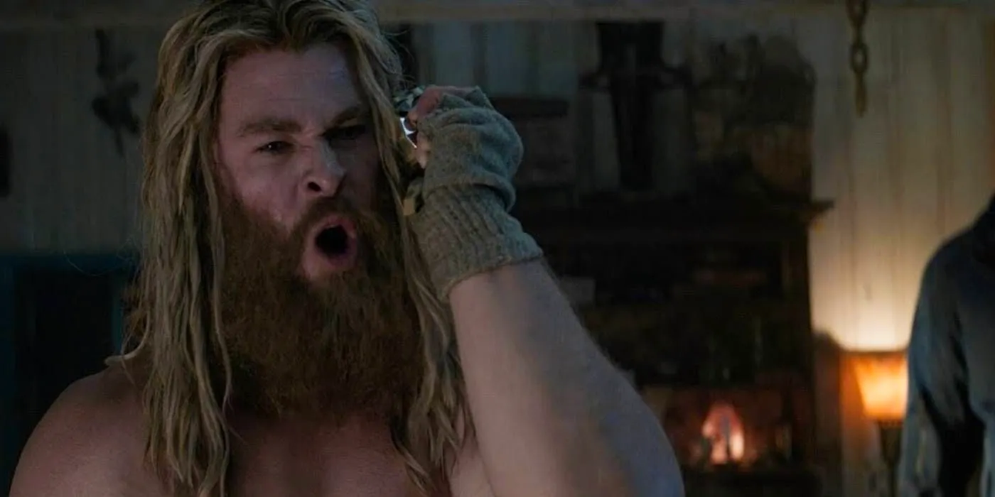 Thor yelling at Noobmaster in Avengers_ Endgame Image