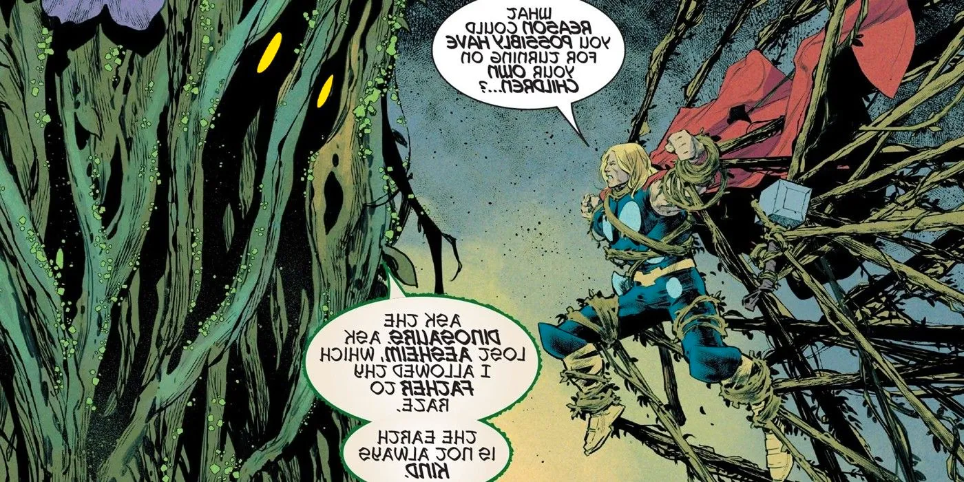 thor's mother gaea warns him that the earth is doomed Image