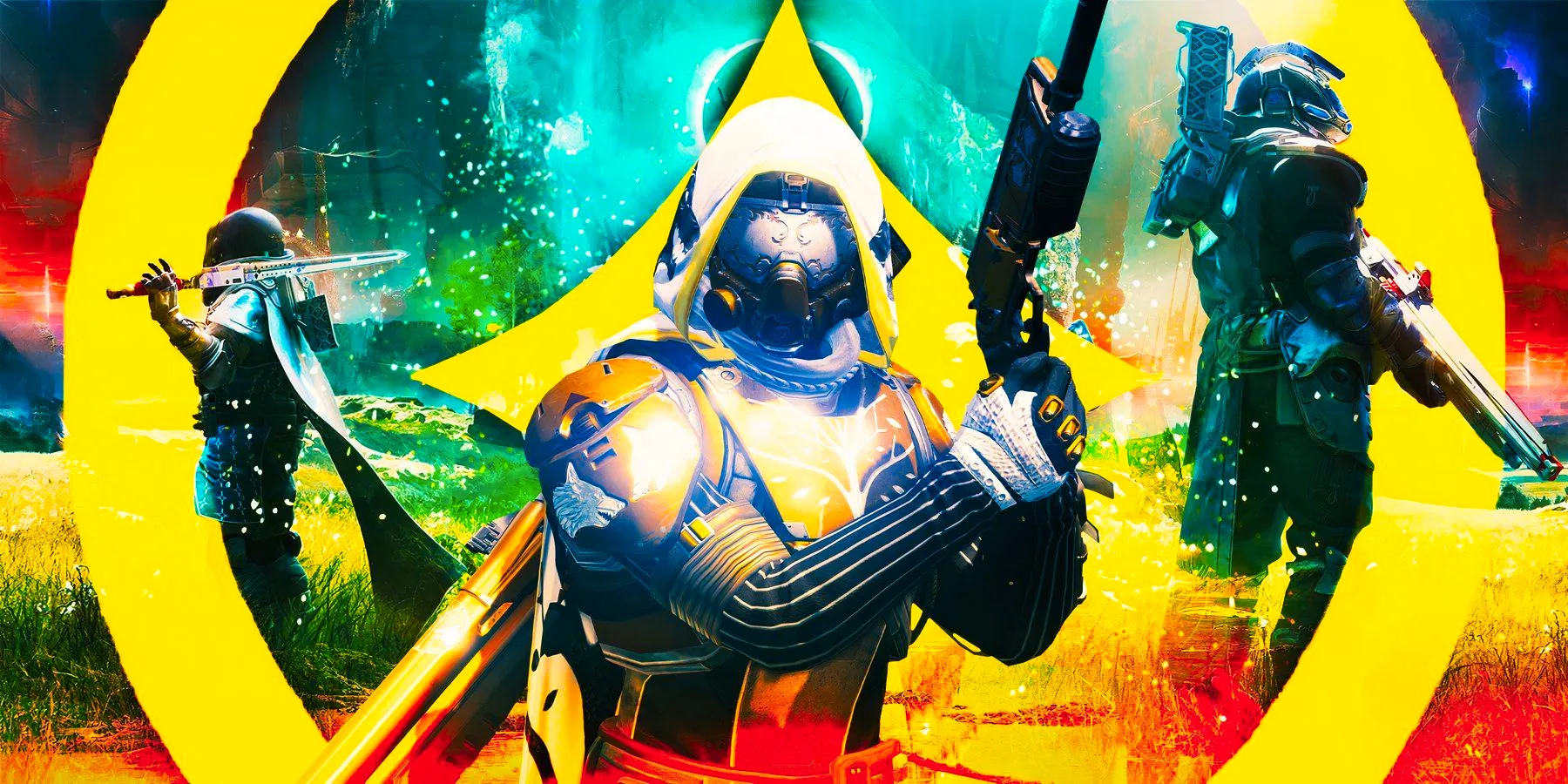 Three high powered Guardians posing from Destiny 2 Image