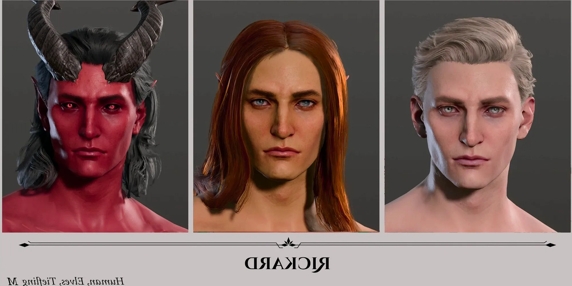 Three Male Tav Faces from Faces of Faerun Image