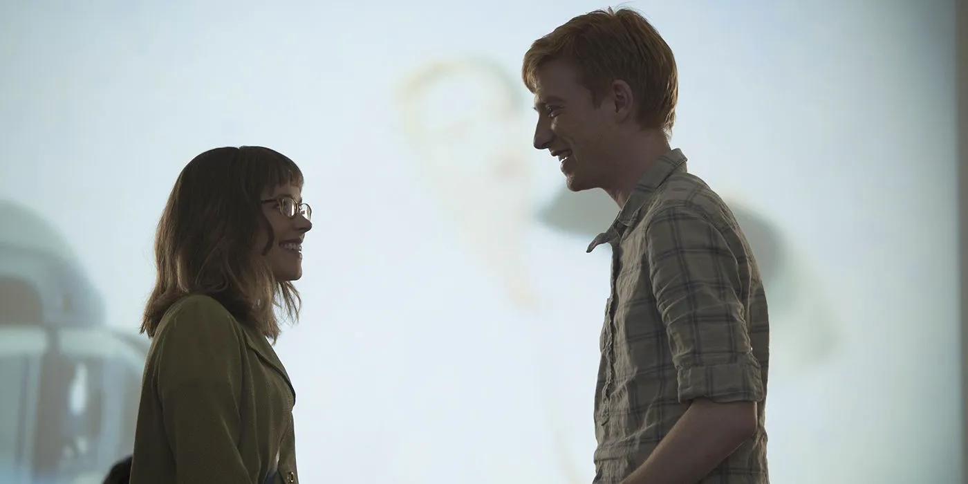 tim and mary in a art exhibition in About Time (2013) Image