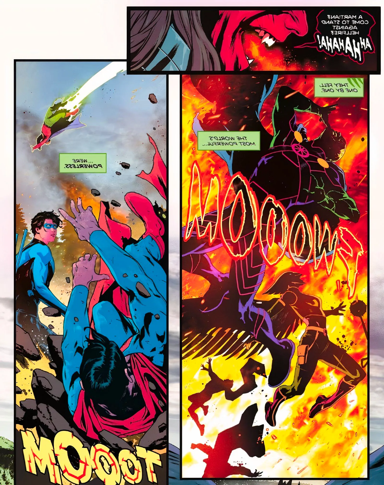 Titans #15 Superman Trigon fight Image