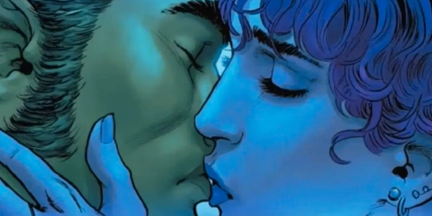 titans beast boy and raven share a kiss Image