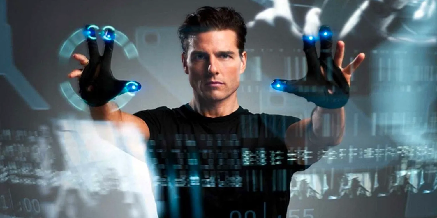 Tom Cruise as John Anderton operating the precog system in Minority Report Image