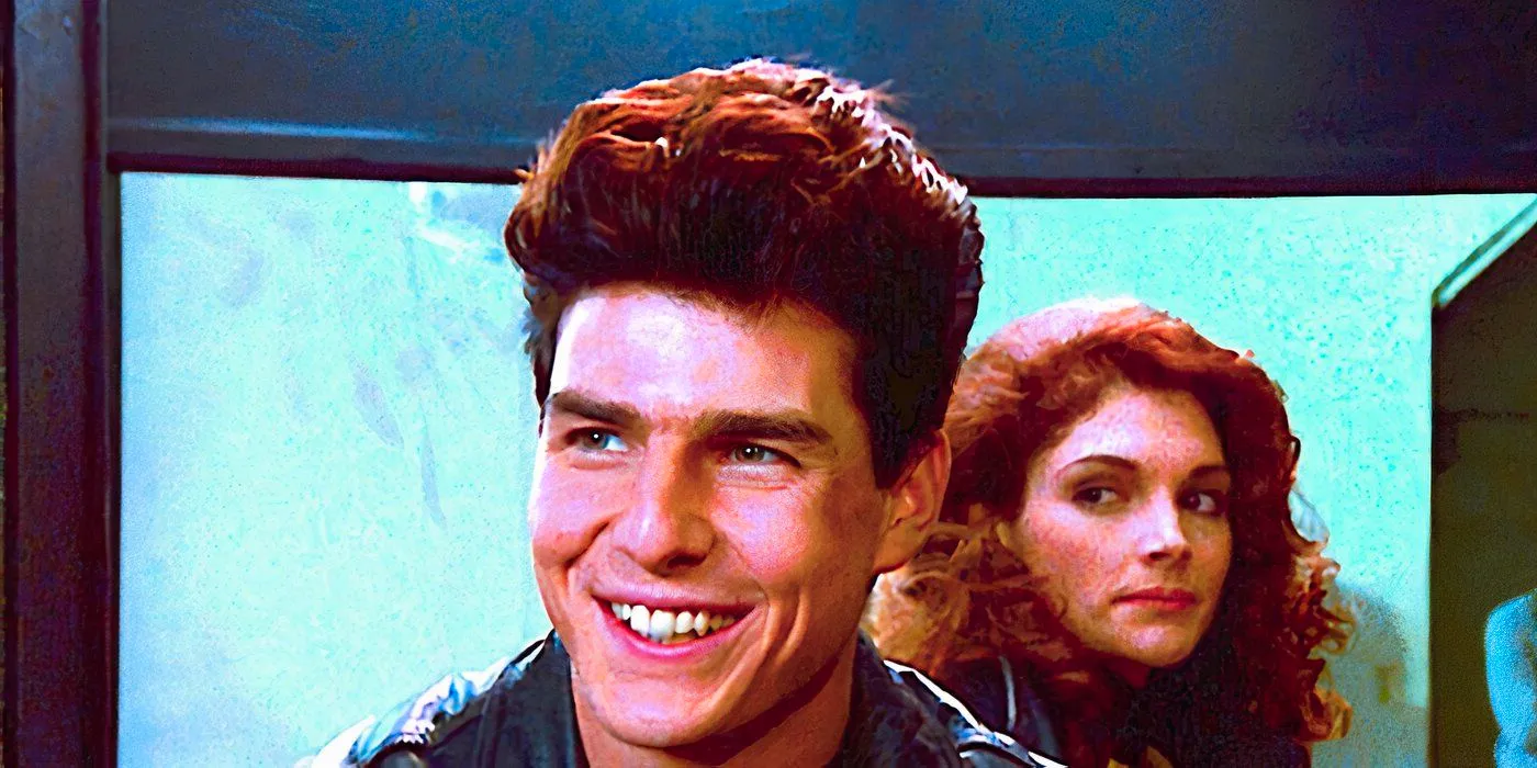 Tom Cruise's Vincent grins in a pool hall in The Color of Money 1986 Image