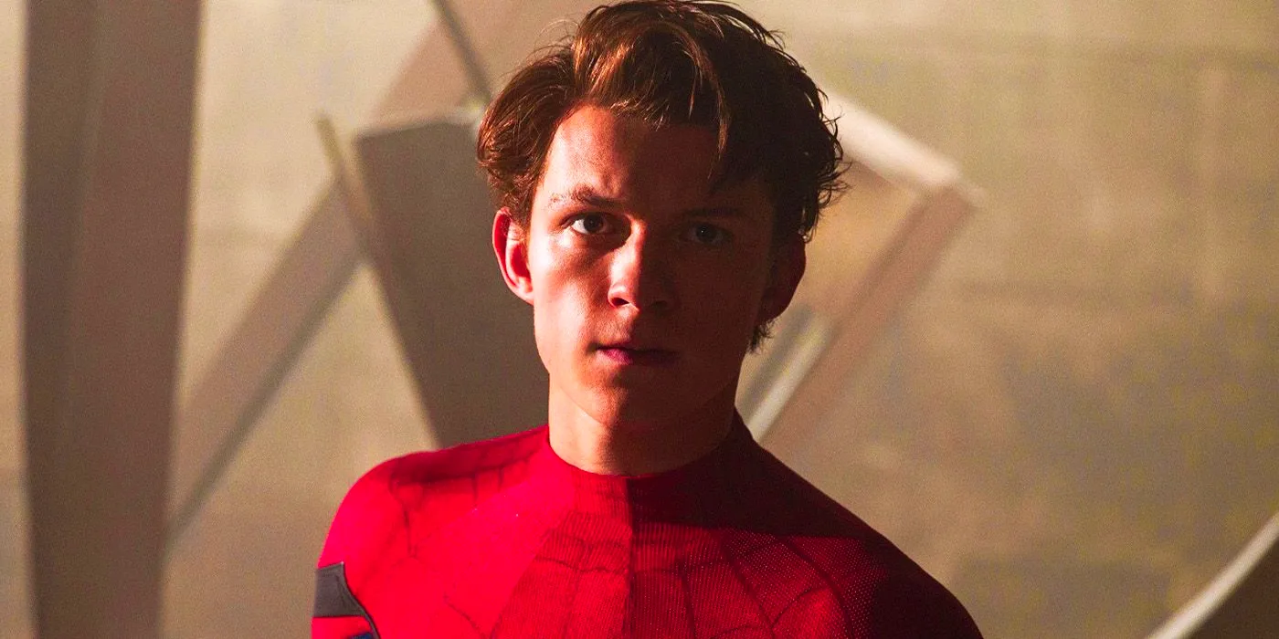 Tom Holland's Spider-Man looking stern in the MCU Image