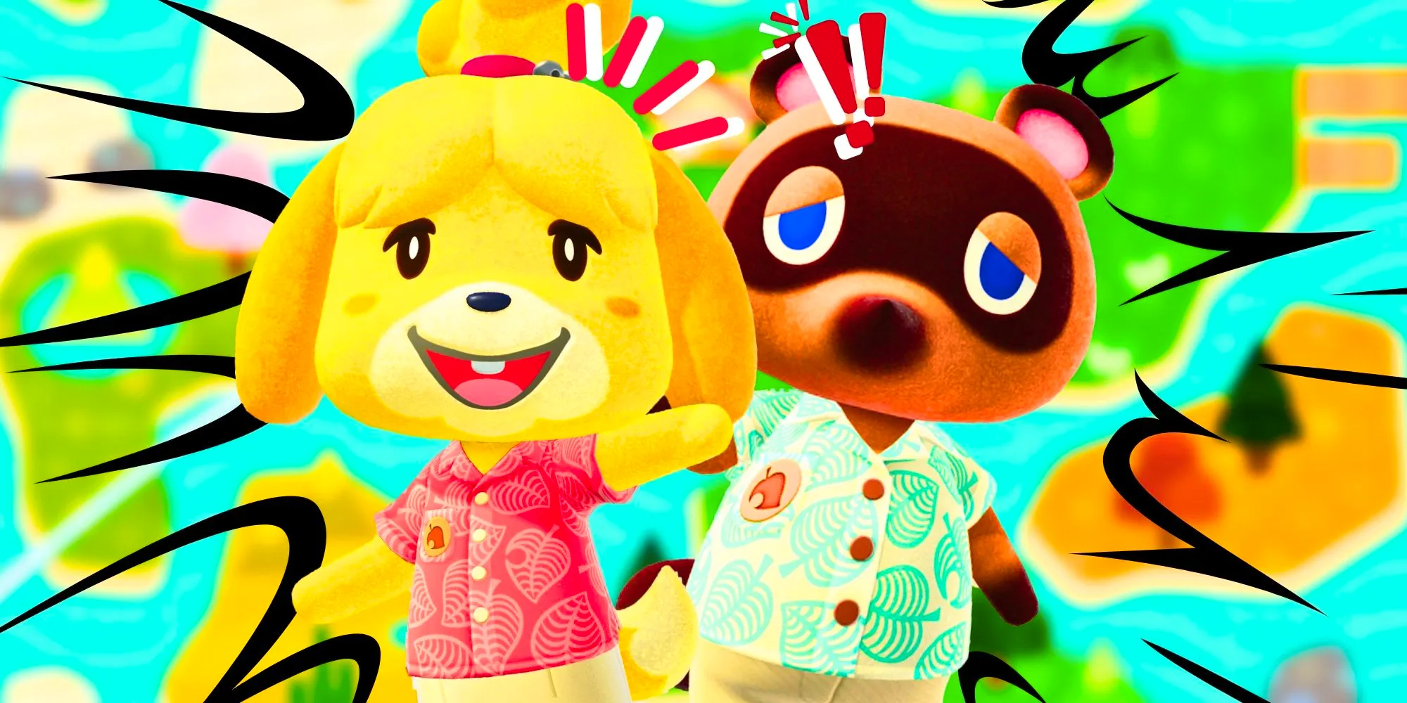 Tom Nook and Isabelle From Animal Crossing New Horizons Image